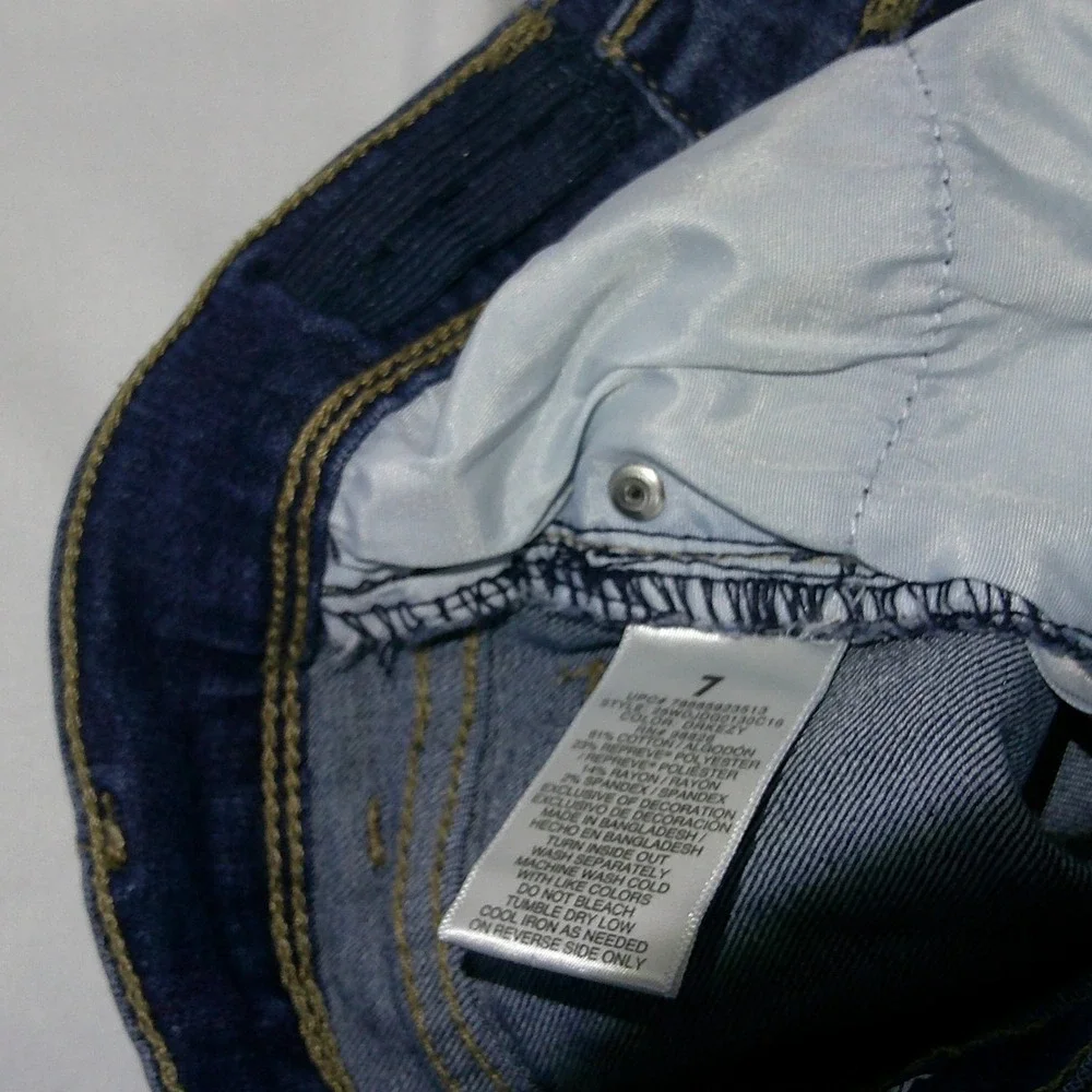 VTG Jordache Girls Bootcut‎ Jeans Size 7 Adjustable Waist Denim 25WDJ00130C16